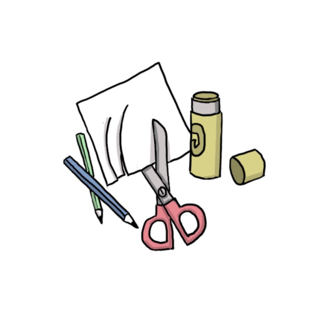 Symbolgrafik Bastelutensilien